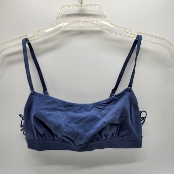 Aerie Square Neck Unlined Strappy Side Bralette Blue Size Small NWT - Picture 3 of 7